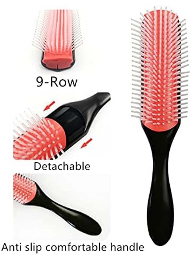 Generic Curly Hair Comb 9-Row Hair Brush Styling Brush Cushion Hair Brush for Separating Shaping  Defining Curls  Blow-Drying  Styling Detangling  Anti-static - Image 2