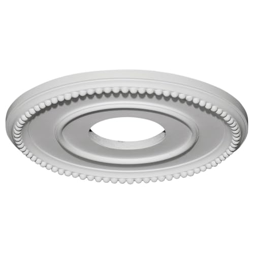 Ekena Millwork CM12BR Bradford Ceiling Medallion, 12 1/2"OD x 3 7/8"ID x 3/4"P (Fits Canopies up to 6 5/8"), Primed - Image 2