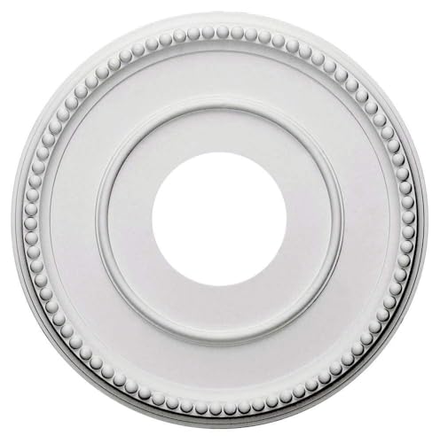 Ekena Millwork CM12BR Bradford Ceiling Medallion, 12 1/2"OD x 3 7/8"ID x 3/4"P (Fits Canopies up to 6 5/8"), Primed - Image 1