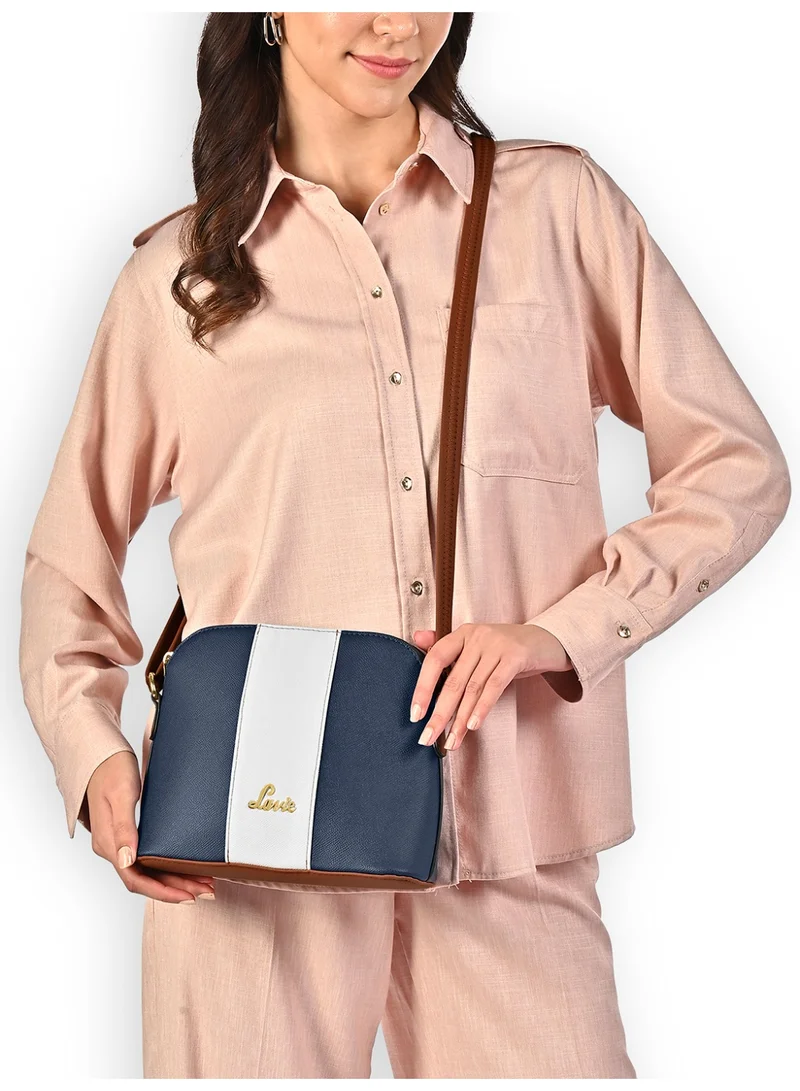 Lavie Women's Masha Colourblock Vertical Slingbag (Navy)