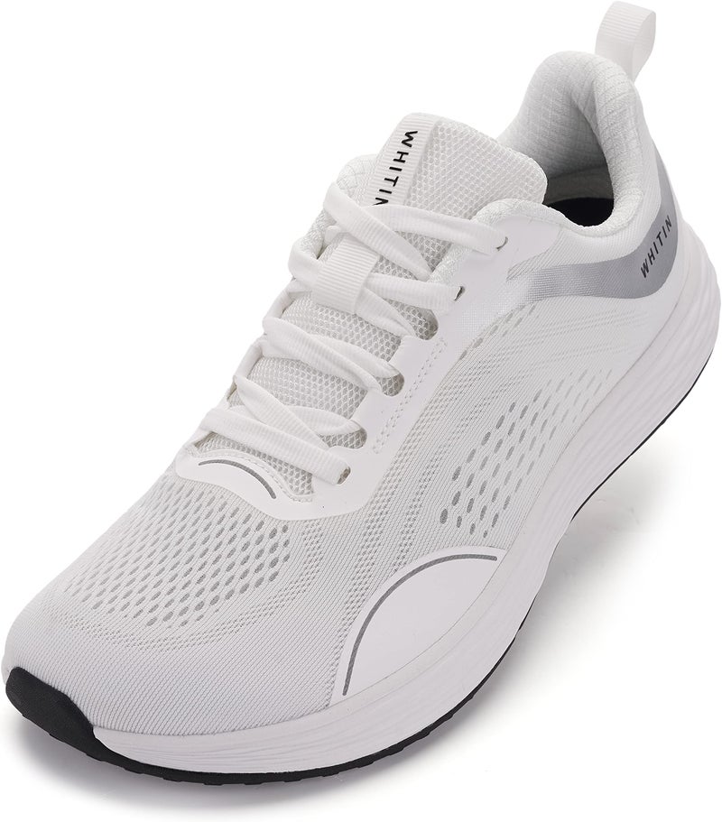 WHITIN Mens Zero Drop Wide Toe Box Road Running Shoes Size 11 Lightweight Gym Sports Walking Logging Workout Comfortable Width Athletic Male White 45 - Image 2