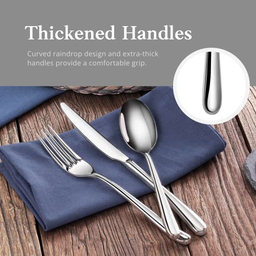 Artaste Rain II Forged 18/10 Stainless Steel (Silver (Service for 12), Flatware (36-Piece Set)) - Image 4