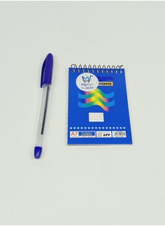 BLue Small Notepad + Pen