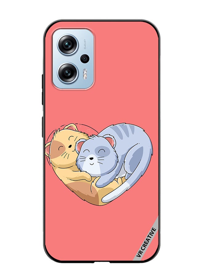 VR CREATIVE Protective Case Cover For Xiaomi Poco X4 GT Klover Cat Design Multicolour - Image 1
