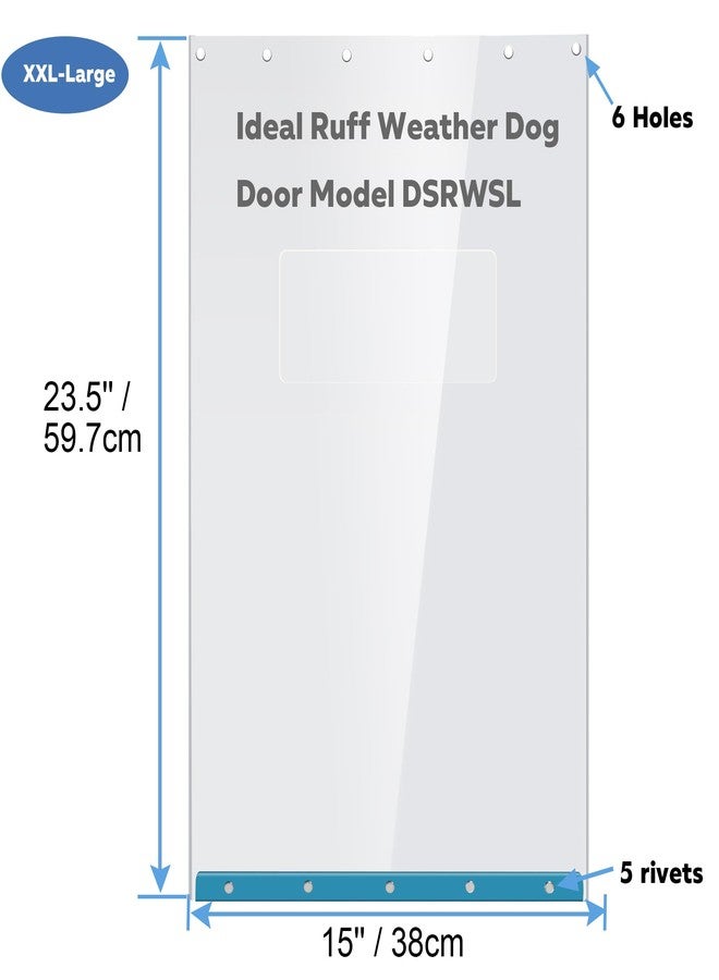 Wordcam 2 Pack Super Large Weatherproof Replacement Pet Dog Door Flap, Compatible with Ideal Ruff Weather Dog Door Model DSRWSL, Measures 15"x 23.5", Flexible, Longer Lasting - Image 2