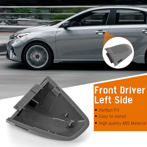 AMSPRAC 82652-M6110 Exterior Door Handle Cover fit for Kia Forte 2018-2024,Front Driver Left Side Door Handle Cover Cap Replacement,LH Door Key Hole Cover Cap,Clip-on Gray,82652M6110 - Image 3