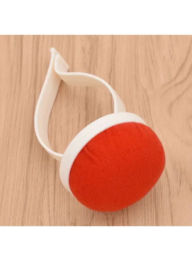 Red Ball Shaped Needle Pin Cushion For Sewing Craft Storage Holder Accessory - Image 1
