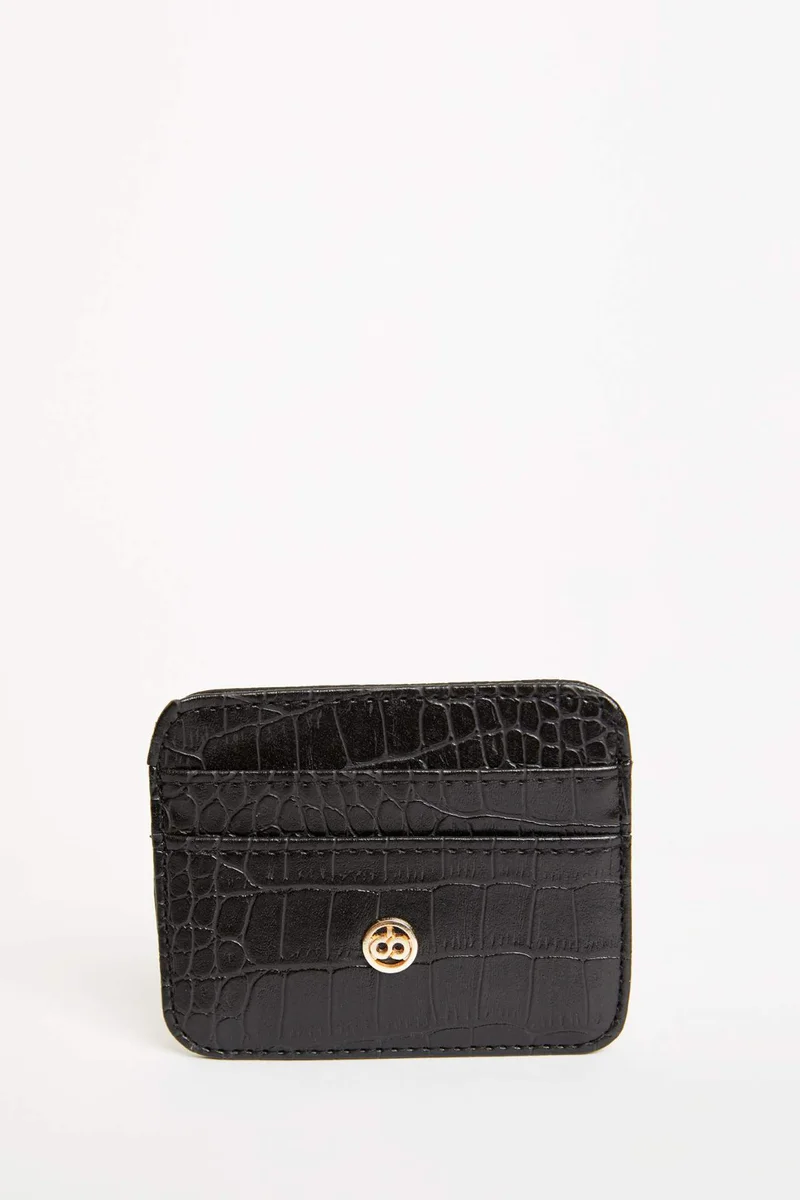 ديفاكتو Faux Leather Card Holder