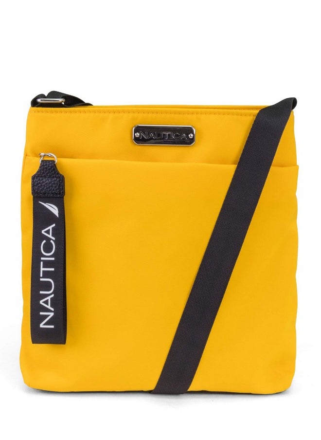 NAUTICA Cn1183 N70 Womens Diver Nylon Small Crossbody Bag Purse With Adjustable Shoulder Strap Cross Body Sunny (Yellow) One Size Us  - Image 2