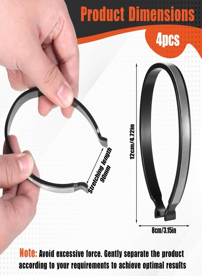 Alrhso High Reflective Cycling Trousers Clips, 4 Pcs Bike Ankle Reflective Clip Outdoor Cycling Reflective-Gear Pant Cuff Clips - Image 2