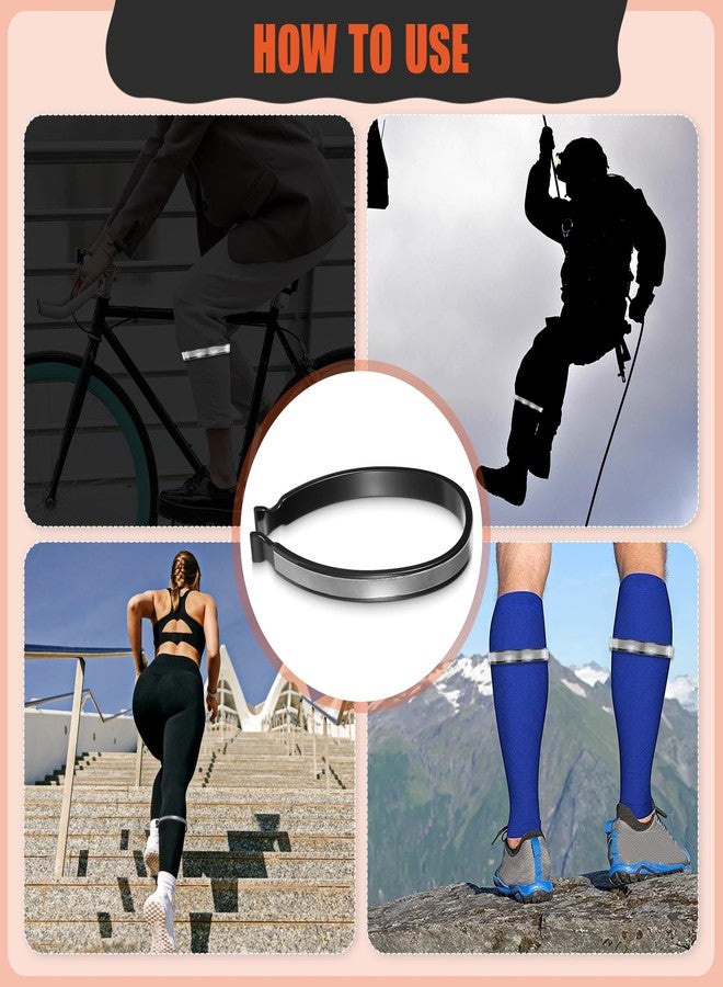 Alrhso High Reflective Cycling Trousers Clips, 4 Pcs Bike Ankle Reflective Clip Outdoor Cycling Reflective-Gear Pant Cuff Clips - Image 4