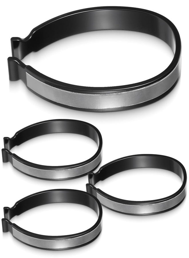 Alrhso High Reflective Cycling Trousers Clips, 4 Pcs Bike Ankle Reflective Clip Outdoor Cycling Reflective-Gear Pant Cuff Clips - Image 1