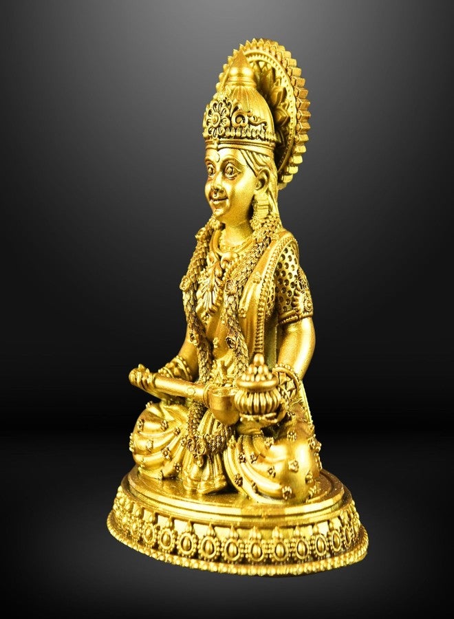 NEEANN Goddess Annapurna Statue 4.5" Material Polystone Nourishment & Abundance Annapurneshwari Murti Painted Brass & Antique Silver Look Home Office Temple Annada Annapoorna Parvati (Brass) - Image 4