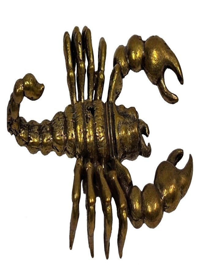 Purpledip Rare Miniature Brass Figurine Scorpio Bichu Bichchu: Collectible Statue with Detailed Very Fine Workmanship Beach Souvenir (12699M) - Image 3
