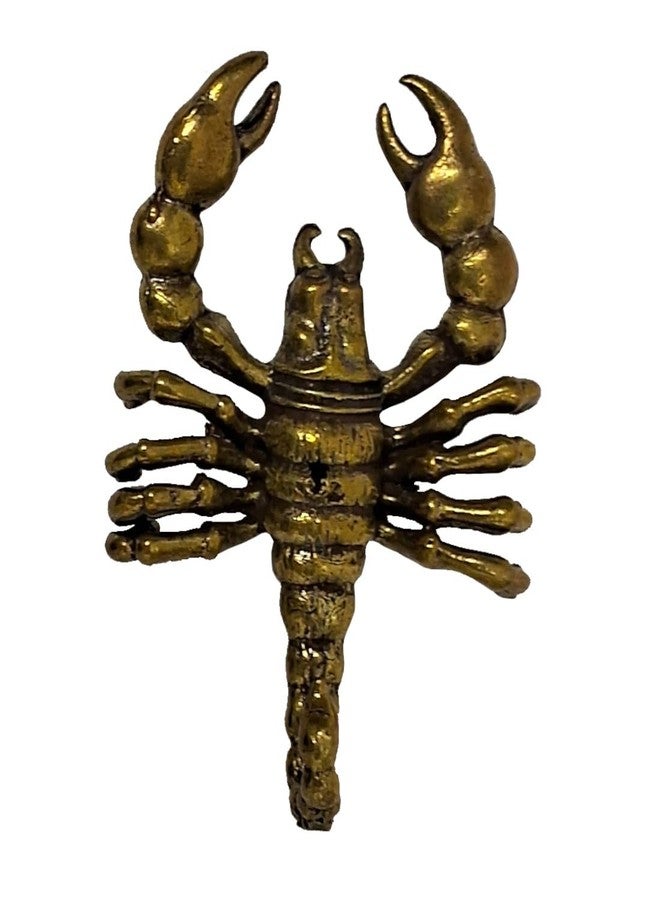 Purpledip Rare Miniature Brass Figurine Scorpio Bichu Bichchu: Collectible Statue with Detailed Very Fine Workmanship Beach Souvenir (12699M) - Image 5