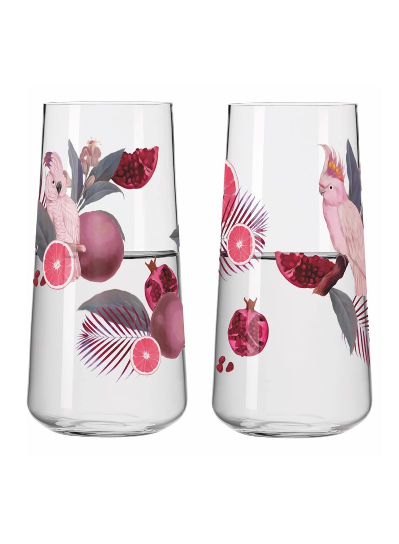 RITZENHOFF Glass Set of 2 (614 ml) – Floral Drinking Glasses for Water, Juice & Cocktails | Ramona Richter Design | Made in Germany | Everyday Use | Exclusive Gift Box - Image 2