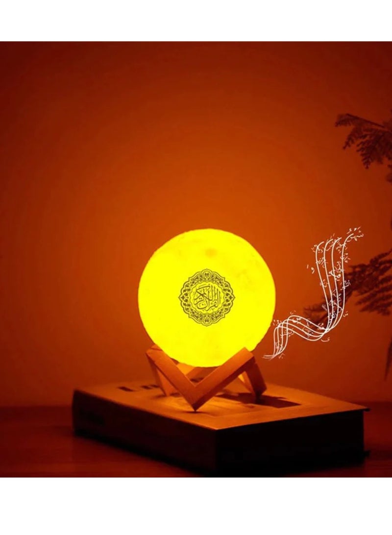 إيكوانتو مصباح القمر مصباح مكبر صوت للقرآن مصباح غروب الشمس مصباح للقرآن مصباح مكبر صوت بلوتوث قرآن كوبا مع التحكم في التطبيق والتحكم عن بعد مكبر صوت للقرآن سبعة ألوان متغيرة 8 جيجابايت - Image 4