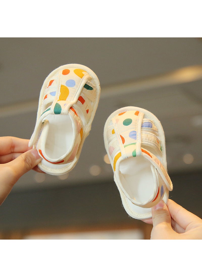 Generic Breathable Cartoon Baby Toddler Shoes Colorful color strip [summer sandals DY]] 
