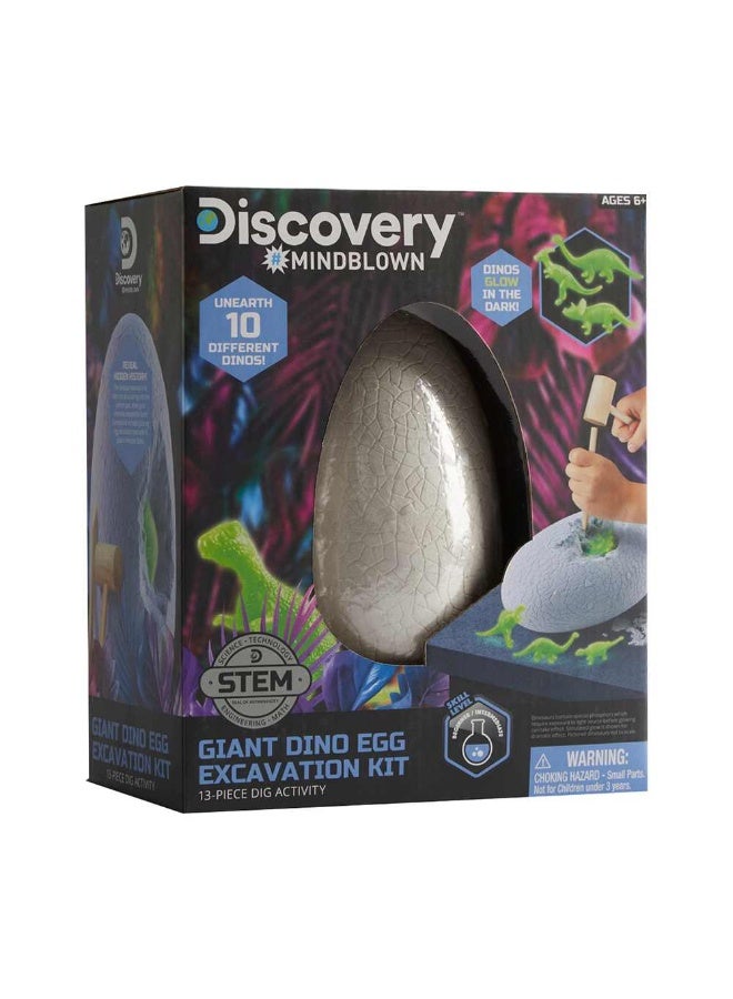 Discovery Mindblown Gaint Dino Egg Excavation Kit (13 Pieces) - Image 1