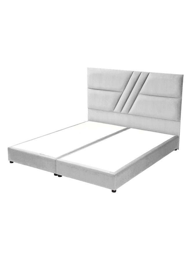 House One Gogo | Velvet Bed Frame - White 