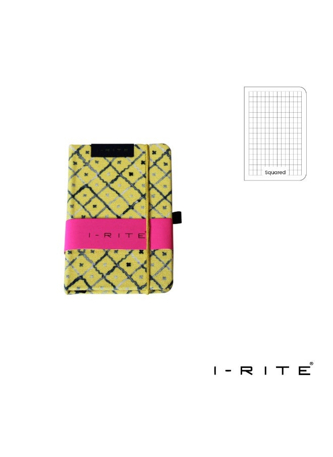 Notebook دفتر ملاحظات I-RITE ذو غلاف صلب 9×14 سم مربع باللون الأصفر  - Image 1