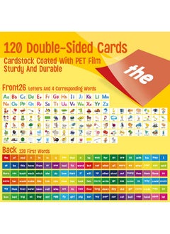 Desktop Pocket Chart, 120 Dry-Erase Double Sided Cards Includes 26 Letters With Images And 120 First Words, Self-Standing Tabletop Pocket Chart For Kids Teacher Classroom Home Use (13 X 12Inch) - pzsku/Z5FA895FC8252E1320200Z/45/_/1731926405/7b646477-d59e-406d-8a48-688f4c97da0d