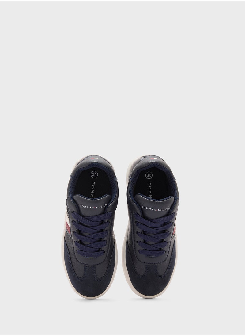 TOMMY HILFIGER - Kids Low Top Lace Up Sneakers - Image 1