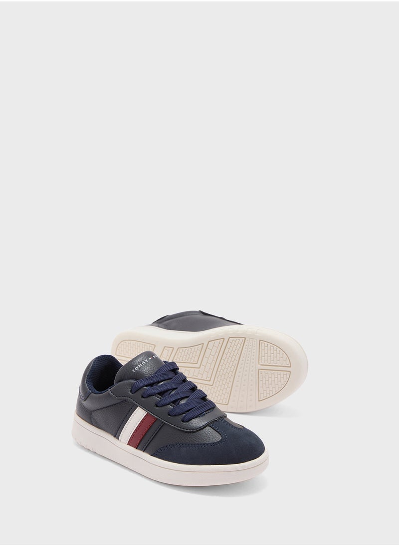 TOMMY HILFIGER - Kids Low Top Lace Up Sneakers - Image 1