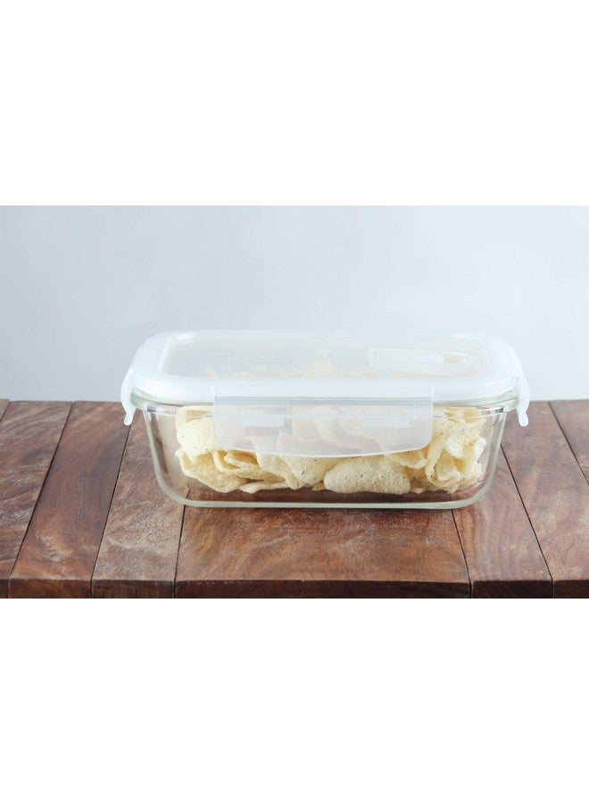 Femora Femora Borosilicate Glass Containers for Kitchen | 1 Year Warranty | Container Boxes for Storage, Storage Box for Kitchen with Air Vent Lid, Microwave Safe, Rectangular (Set of 2-1500ml Each) - Image 2