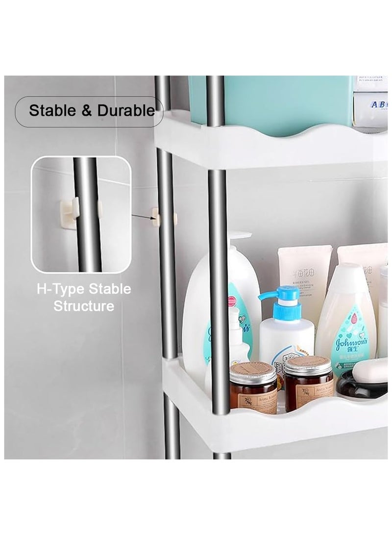 بلومنغ تايم رف حمام من 3 طبقات فوق المرحاض، رف حمام من الفولاذ المقاوم للصدأ، سعة 30 كجم، منظم تخزين موفر للمساحة - Image 5