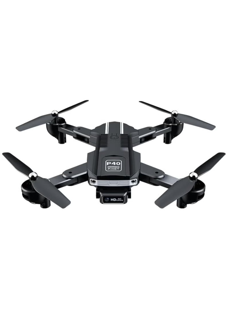 PIHOT P40 Drone with Dual Camera – Remote Camera Mode Adjustment, Visual Positioning System, 4K HD Aerial Photography, Foldable & Portable Design, Includes Travel Suitcase, Ideal for Vlogging, Aerial Shots, and Outdoor Exploration 