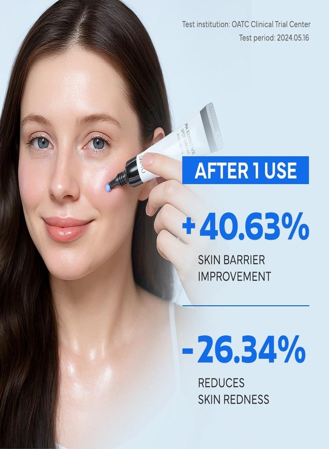 SAM'U SAM’U PH Sensitive Spot Cream - Redness Reducing Blue Cream with Guaiazulene, Ceramides & Peptides for Redness Relief and Post-Blemish Recovery - Korean Face Moisturizer 30ml / 1.01 fl.oz - Image 3