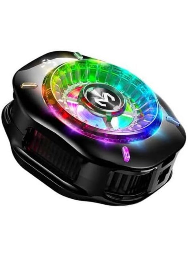 ميمو مروحة تبريد ميمو CX10 بتصميم جديد مع إضاءة RGB وشاشة لعرض درجة الحرارة، مبرد للهواتف المحمولة للألعاب - Image 3