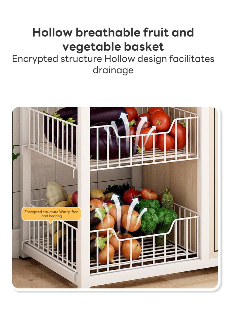 Sharpdo Kitchen Cabinets, Kitchen Sstorage Racks, Floor-Standing Multi-layer Storage Cabinets 120*30*139CM  - Image 2