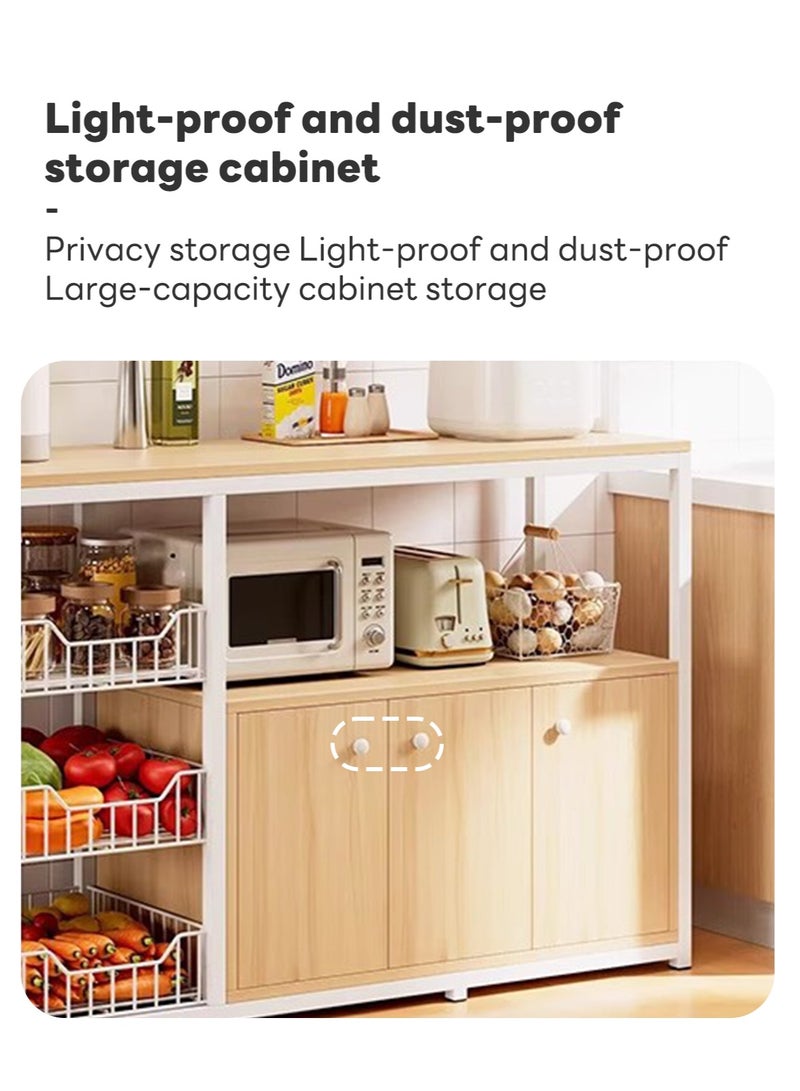 Sharpdo Kitchen Cabinets, Kitchen Sstorage Racks, Floor-Standing Multi-layer Storage Cabinets 120*30*139CM  - Image 5