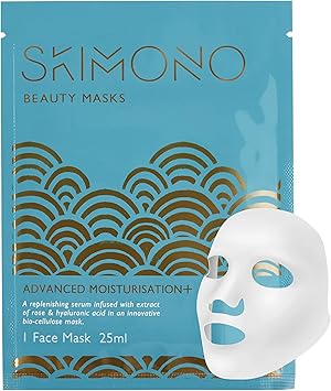 Skimono Hydration Boost Korean Face Mask BioCellulose Sheet with Rose Honey Serum Hyaluronic Acid Luxury Facial Skincare Gift for Women Vegan CrueltyFree by SKIMONO Single Pack - Image 1