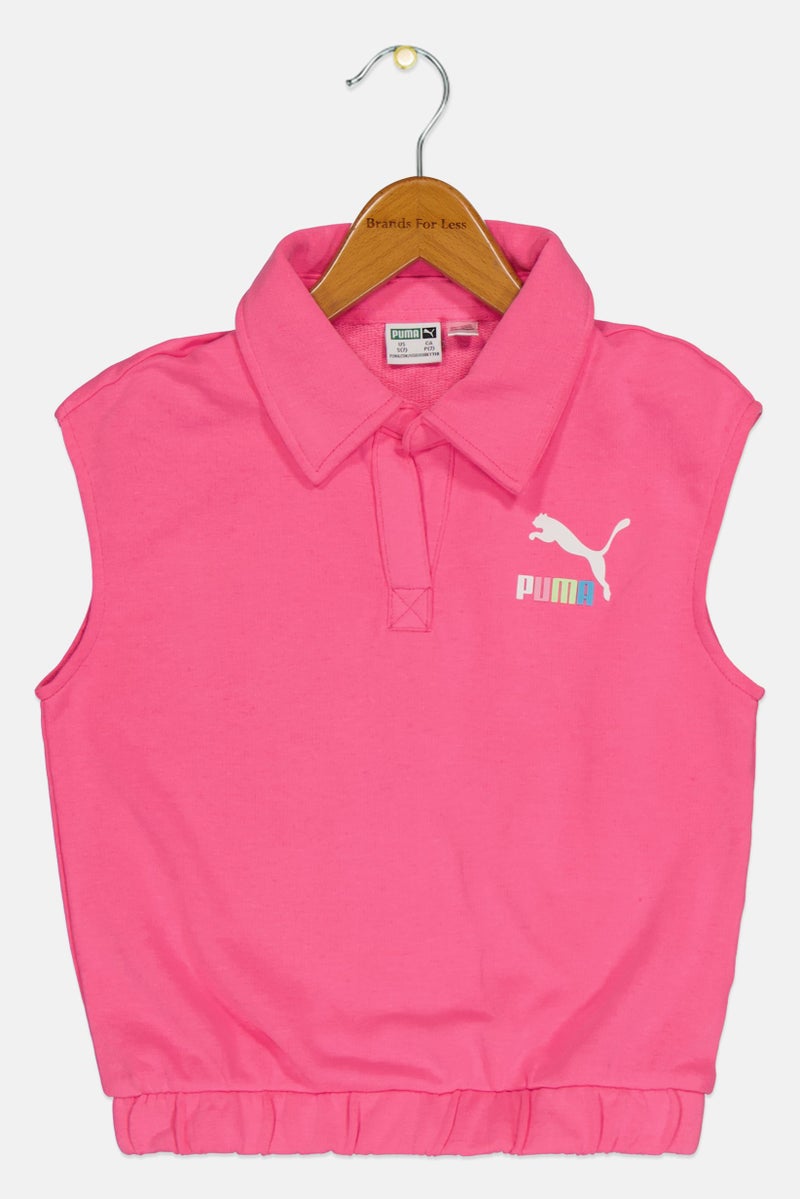 PUMA Kids Girl Sportswear Fit Sleeveless Top, Pink - Image 2