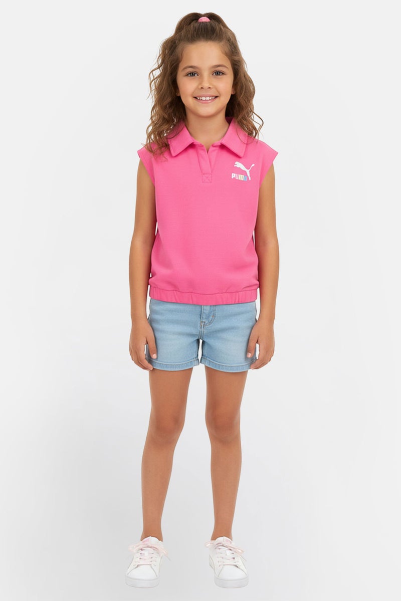 PUMA Kids Girl Sportswear Fit Sleeveless Top, Pink - Image 1