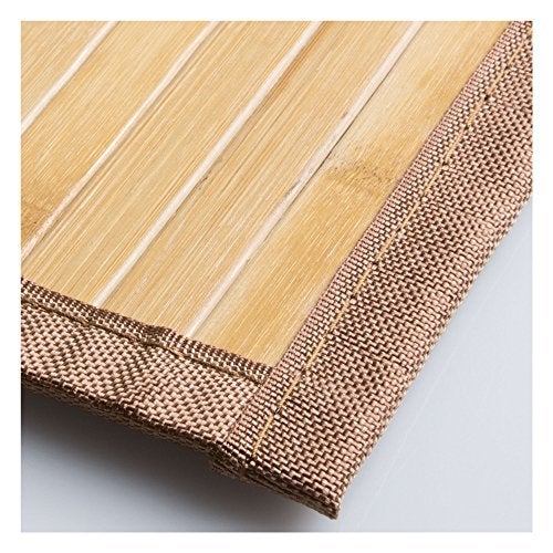 InterDesign iDesign Bamboo Non-Skid Water-Resistant Floor Mat, The Formbu Collection – 24" x 72”, Natural Tan - Image 5