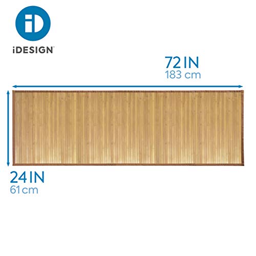 InterDesign iDesign Bamboo Non-Skid Water-Resistant Floor Mat, The Formbu Collection – 24" x 72”, Natural Tan - Image 3