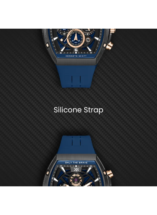 KENNETH SCOTT  Kenneth Scott Men's Chronograph  Blue  Dial Watch - K26110-BSNN for Men | Best Price UAE