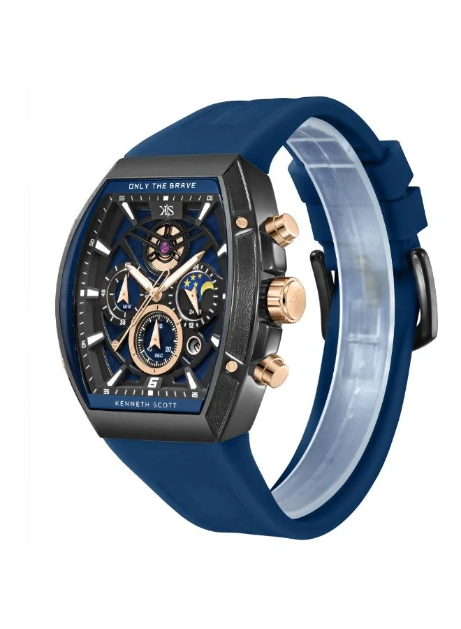 KENNETH SCOTT  Kenneth Scott Men's Chronograph  Blue  Dial Watch - K26110-BSNN for Men | Best Price UAE