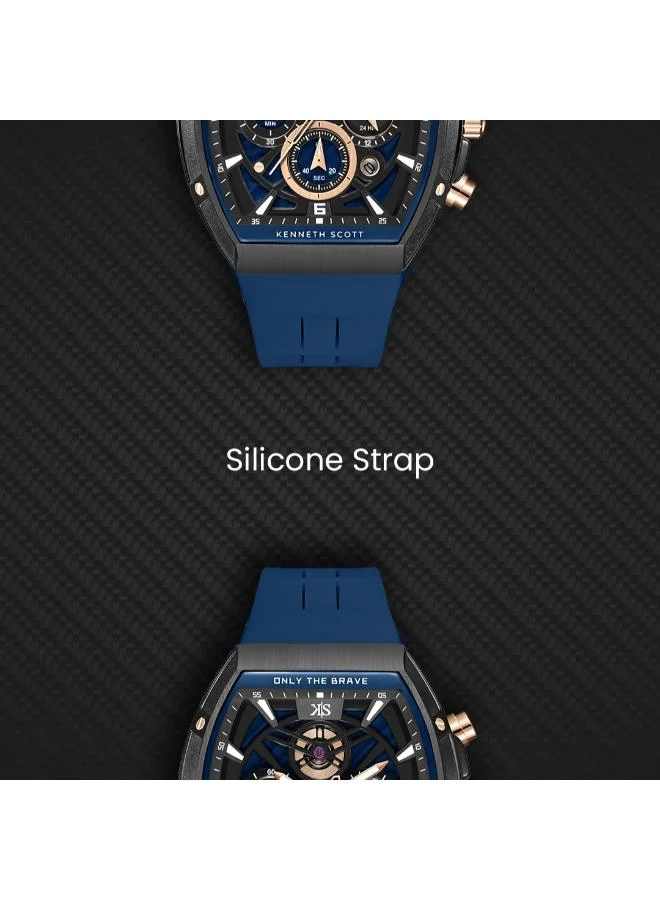 Kenneth Scott  Kenneth Scott Men's Chronograph  Blue  Dial Watch - K26110-BSNN for Men | Best Price UAE