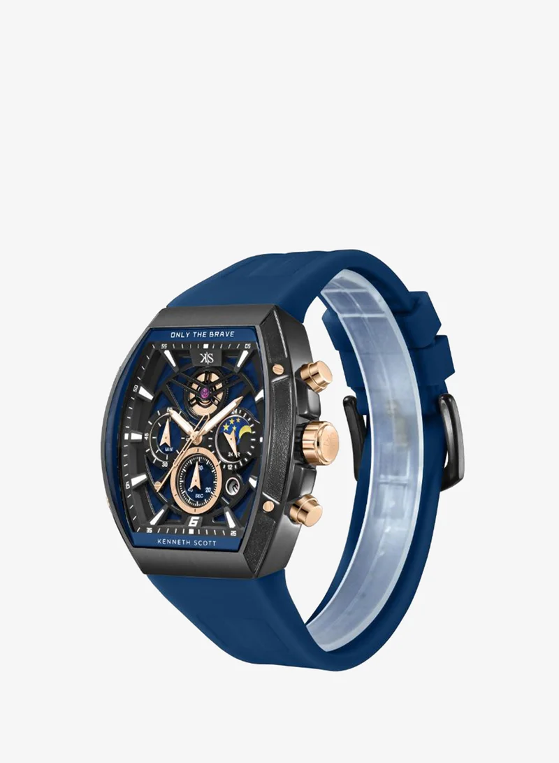 KENNETH SCOTT Kenneth Scott Men's Chronograph  Blue  Dial Watch - K26110-BSNN