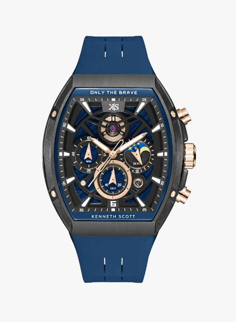 KENNETH SCOTT Kenneth Scott Men's Chronograph  Blue  Dial Watch - K26110-BSNN
