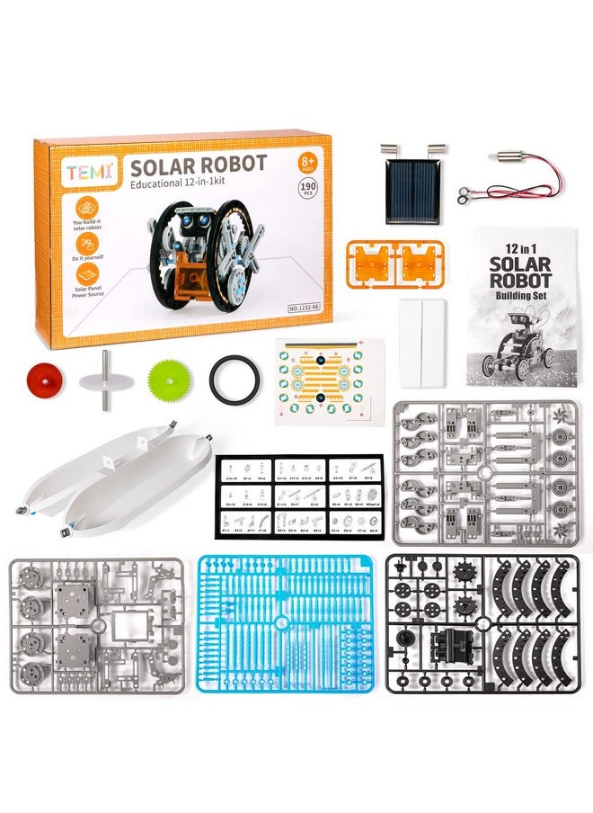 TEMI Stem Solar Robot Kit For Kids, 12-In-1 Educational Stem Science Experiment Toys, Solar Powered Building Kit Diy For 8 9 10 11 12 13 Years Old Kids Boys & Girls  - Image 4