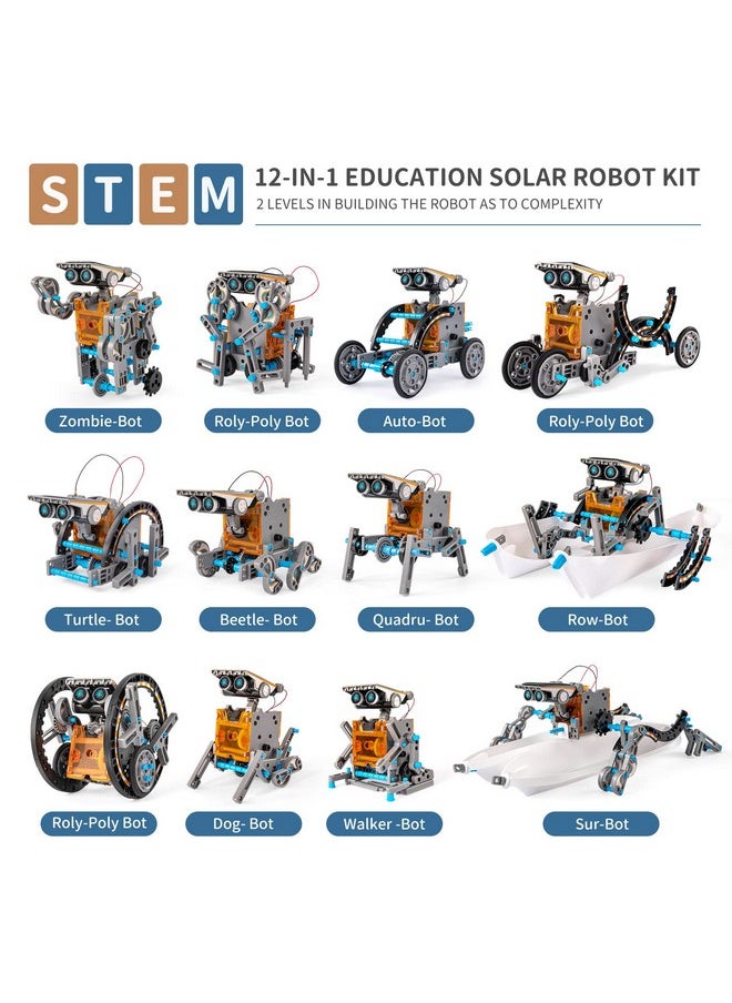 TEMI Stem Solar Robot Kit For Kids, 12-In-1 Educational Stem Science Experiment Toys, Solar Powered Building Kit Diy For 8 9 10 11 12 13 Years Old Kids Boys & Girls  - Image 3
