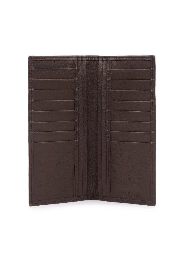 SLIMTA SLIMTA Men's Genuine Leather XL Long Wallet 16 Card Slots 6 Bill Compartments Checkbook Travel Wallet | Handcrafted in Pakistan 19cm x 9.5cm