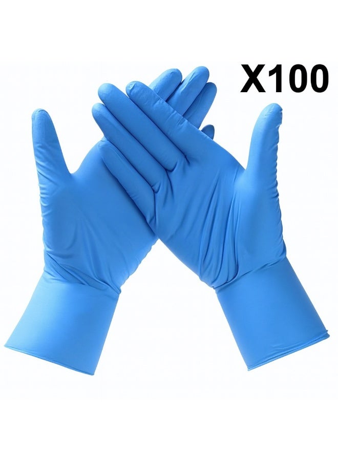Prestige Nitrile Examination Gloves – Powder Free – Dark Blue – Size M – 100 Pcs - Image 1