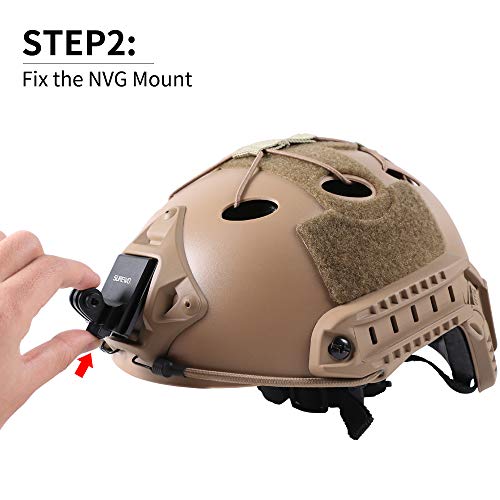 SKEZN Aluminum NVG Helmet Mount Compatible with GoPro Hero 13/12/11/10/9/8/7/(2018) Black, DJI Osmo Action 6/5 Pro/4/3 Insta360, AKASO and Most Action Cameras - Image 4